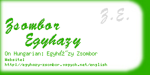 zsombor egyhazy business card